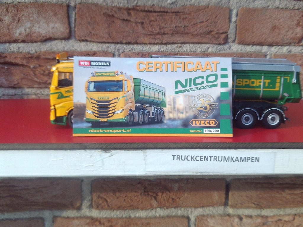 WSI  Iveco  S-Way  AS  Low  van  Nico  Transport., Ophalen of Verzenden, Nieuw, Bus of Vrachtwagen, Wsi