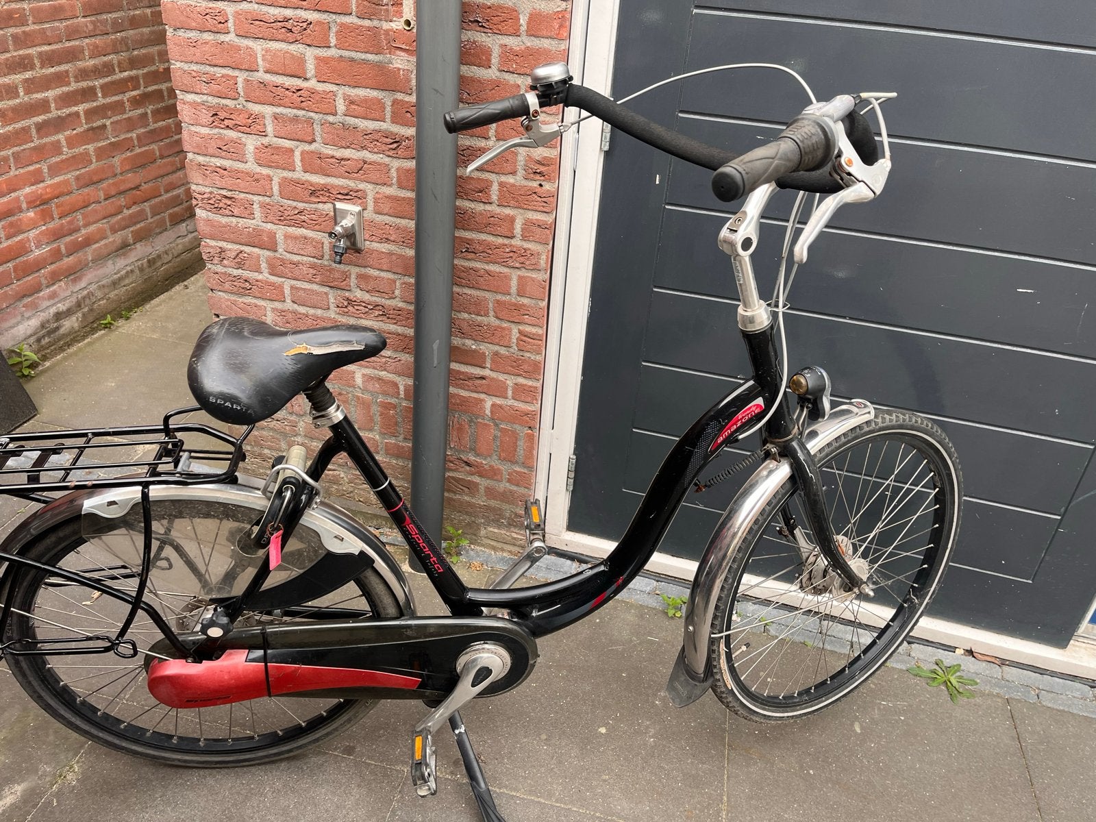 Sparta Trendy Amazone Moederfiets - Zwart, 54 cm, Fietsen en Brommers, Fietsen | Dames | Moederfietsen, Ophalen, Sparta, Dubbele standaard