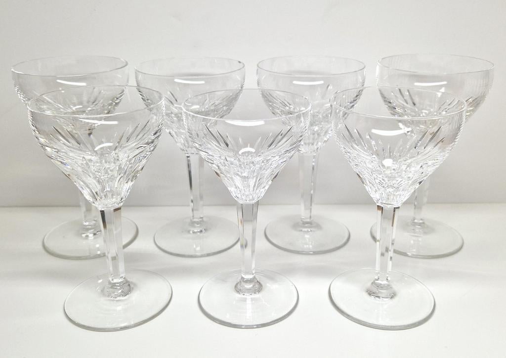 Glasfabriek Leerdam kristal 7 Rubato wijnglazen, 1952, Antiek en Kunst, Antiek | Glas en Kristal, Ophalen of Verzenden