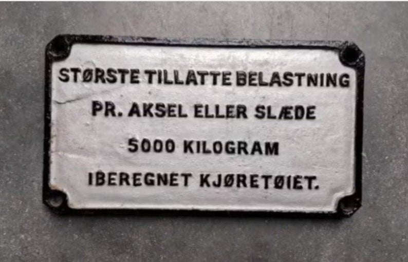 antiek gietijzeren aslast verkeersbord Noorwegen, Antiek en Kunst, Ophalen