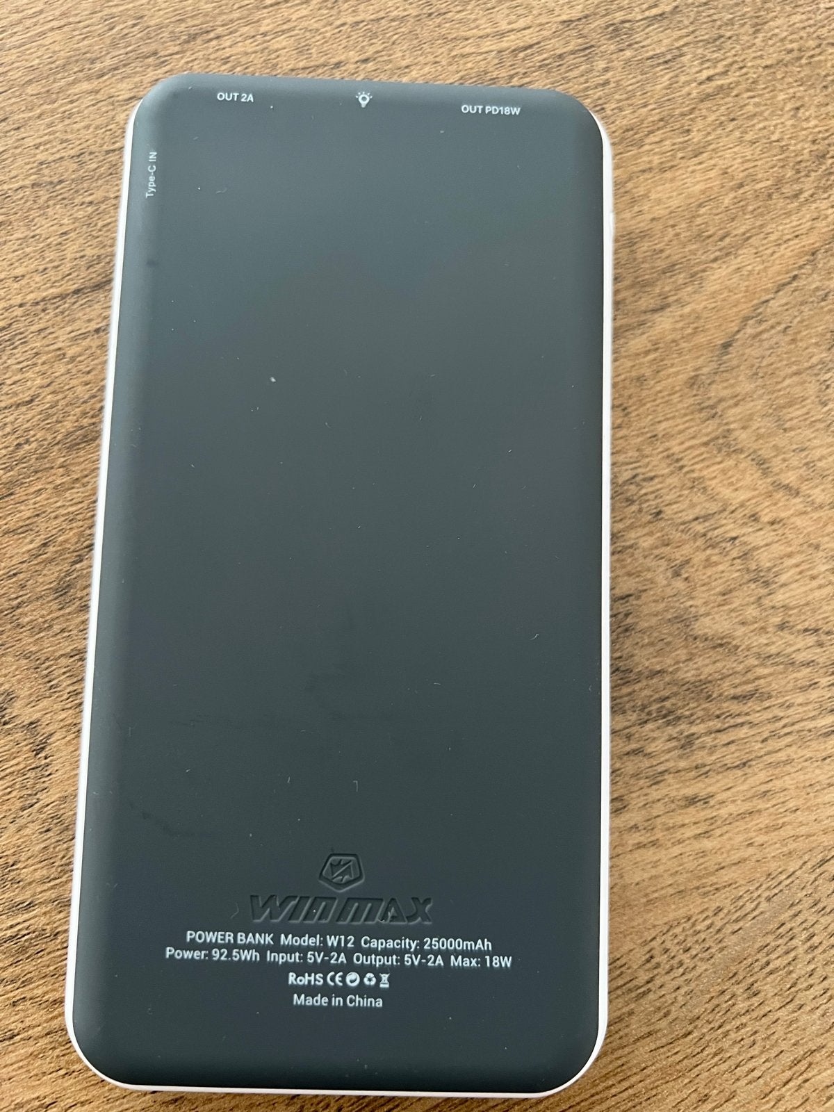Winmax Power Bank W12 - 25000mAh met PD18W, Ophalen of Verzenden, Gebruikt
