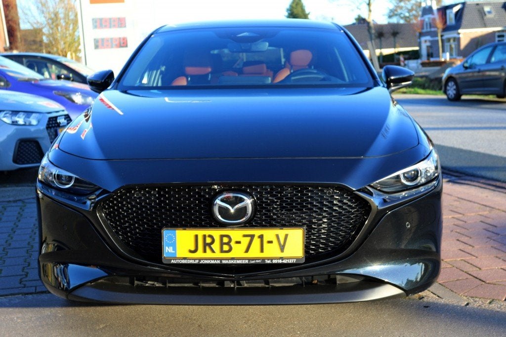 Mazda 3 2.5 e-SkyActiv-G M Hybrid 140 Nagisa,Black line ,RIJ, Auto's, Automaat, Elektrische ramen, Gebruikt, 4 cilinders