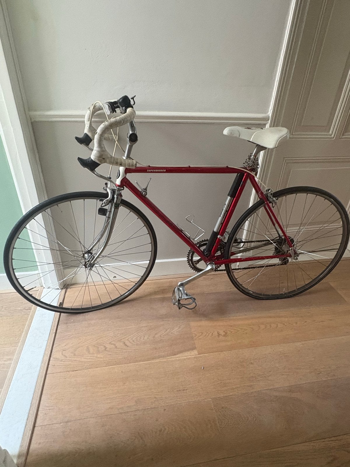 Superwinner racefiets - Klassieke rode racefiets, 28 inch, Gebruikt, 53 tot 57 cm, Ophalen