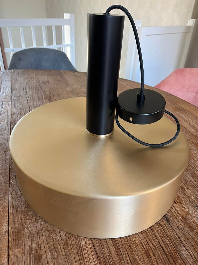 Goudkleurige eettafel lamp, Ophalen of Verzenden, Zo goed als nieuw