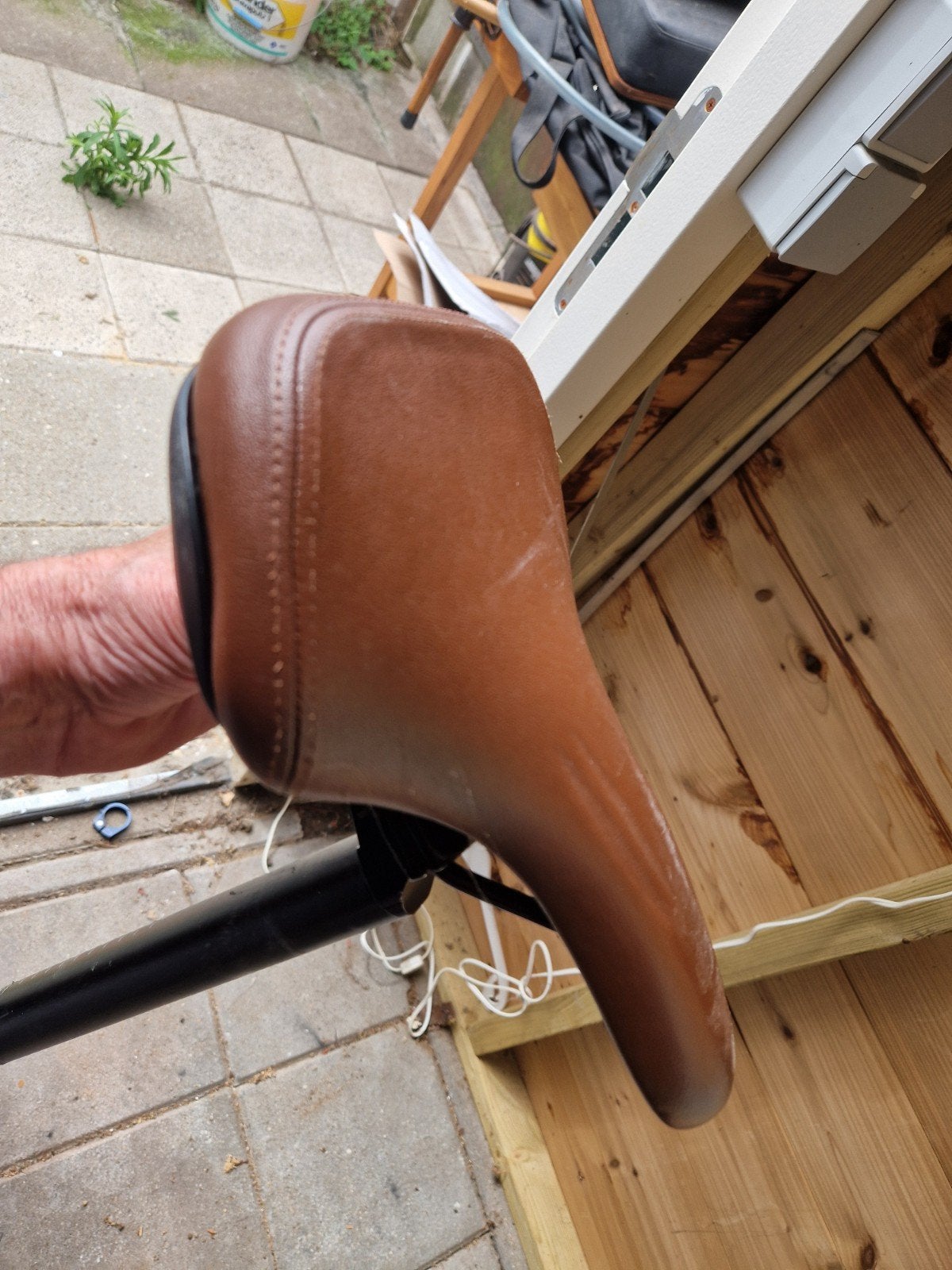 fietszadel, Fietsen en Brommers, Gebruikt, Elektrische fiets, Kunststof, Zadel