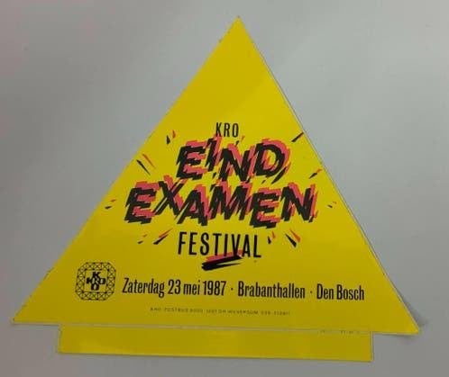 Sticker KRO eindexamen 1987, Ophalen of Verzenden, Zo goed als nieuw, Film, Tv of Omroep