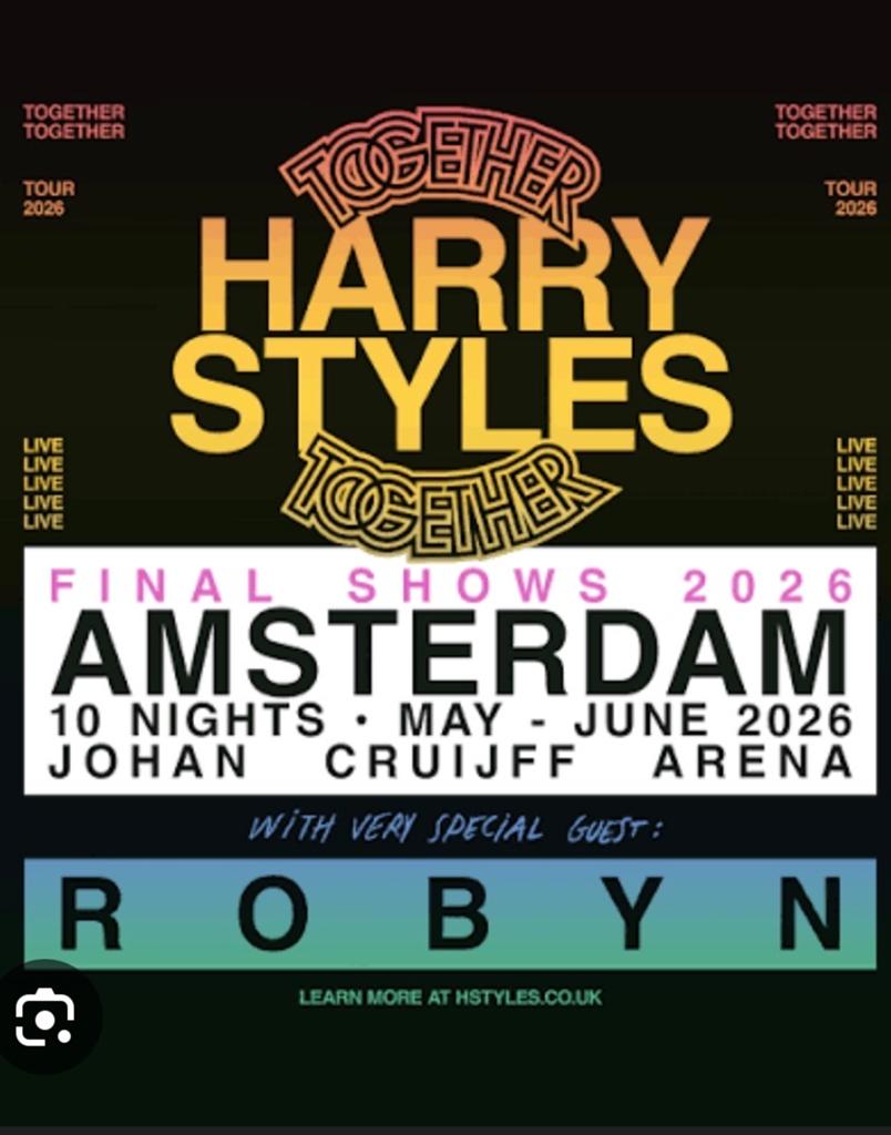 Harry Styles 29 mei amsterdam arena P1 kaart, Eén persoon