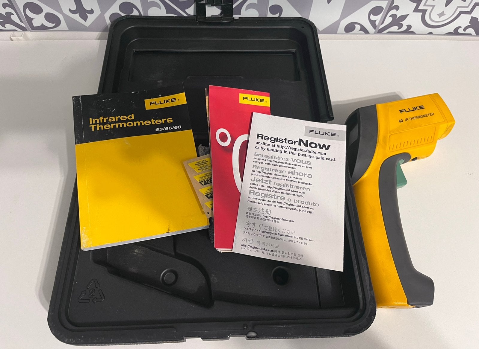 Fluke 63 IR Thermometer Originele Koffer & Handleidingen, Ophalen of Verzenden