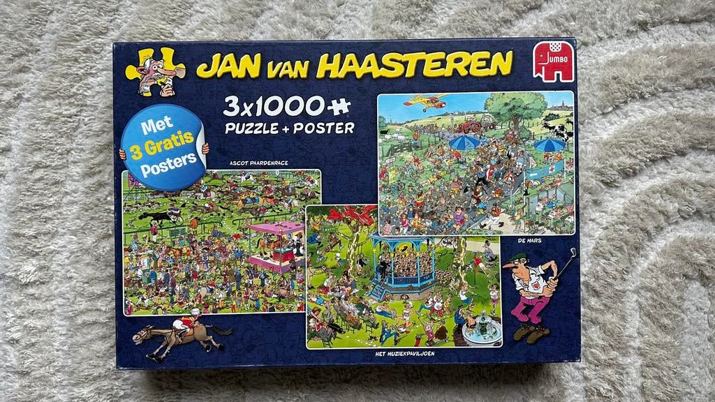 Jan van Haasteren - 3x 1000, Ophalen, 500 t/m 1500 stukjes, Zo goed als nieuw