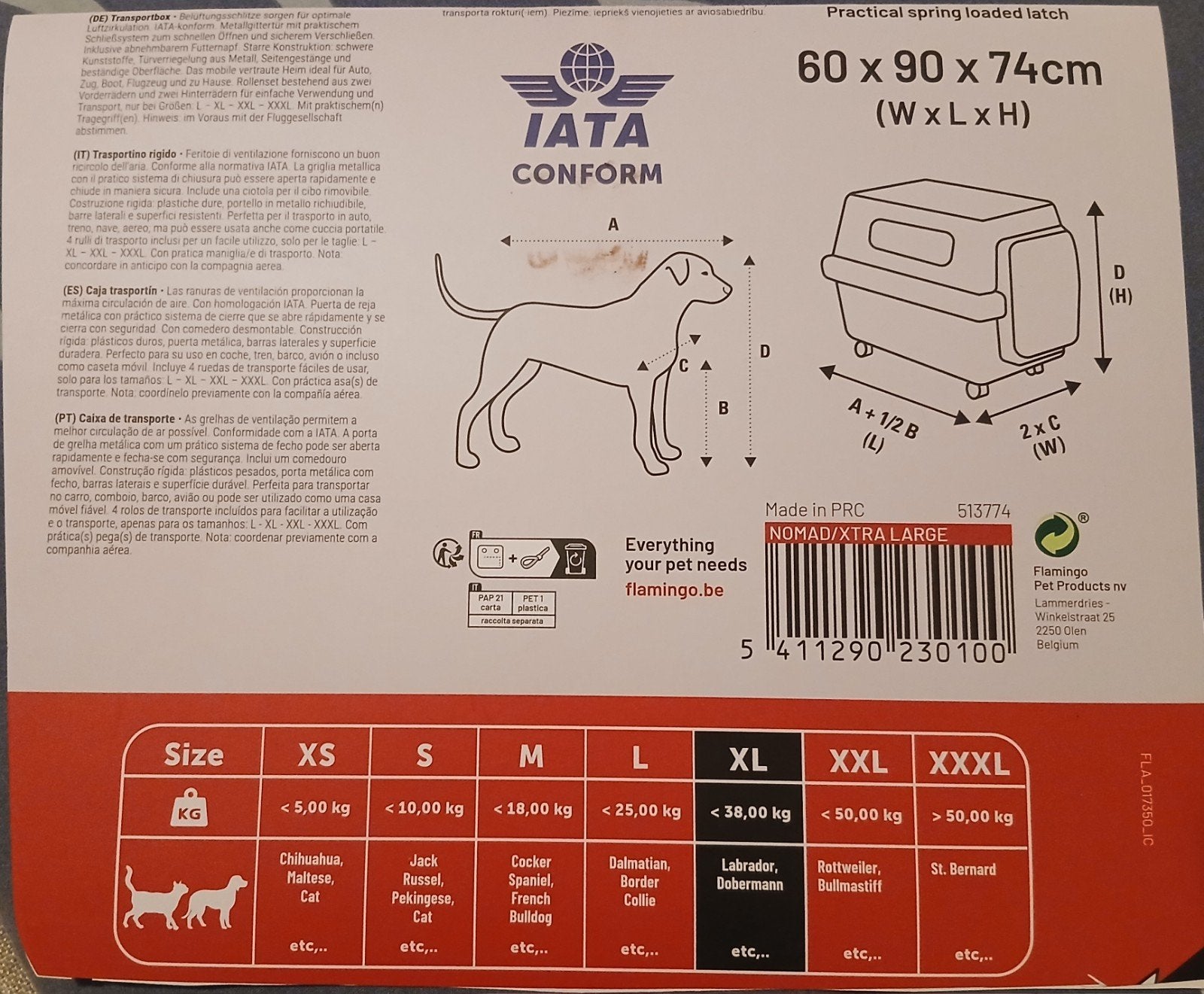 transportbox/IATA flightcase hond, Ophalen, Zo goed als nieuw