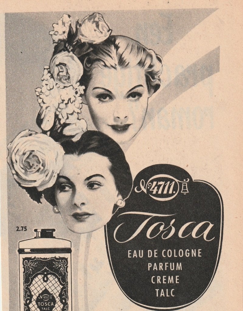 Retro reclame 1956 4711 Tosca de unieke creatie, Verzenden, Overige typen