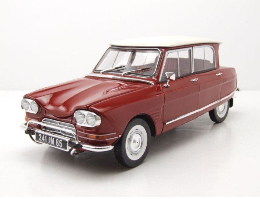 1:18 Citroën Ami 6 Club uit 1968 Rood/Wit Norev, Hobby en Vrije tijd, Modelauto's | 1:18, Ophalen of Verzenden, Nieuw, Auto, Norev