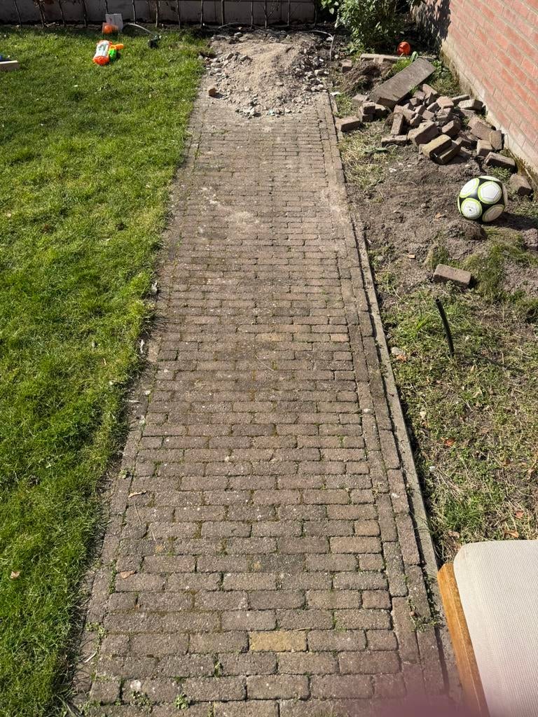 Betonklinkers (15 x 7,5 x 5cm), Tuin en Terras, Tegels en Klinkers, Ophalen, Gebruikt, Klinkers, 5 tot 10 m²