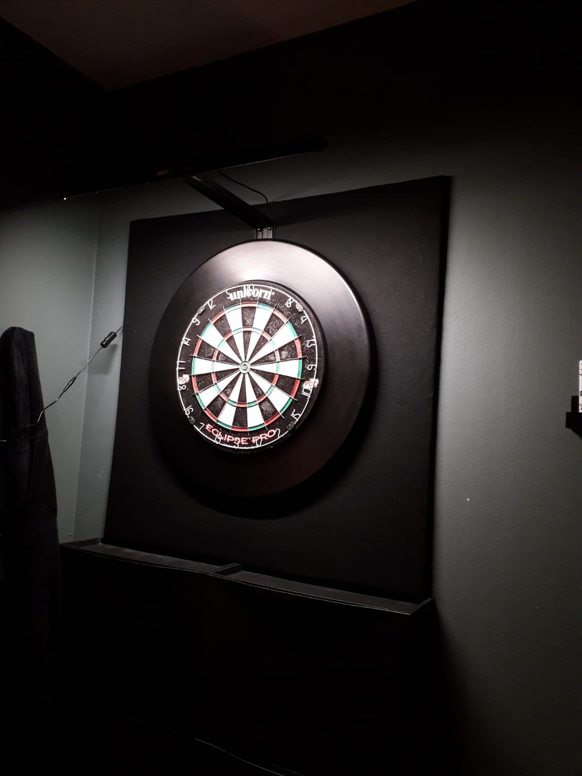 Dartbord met Surround, Mat en Verliching, Ophalen, Gebruikt, Dartbord