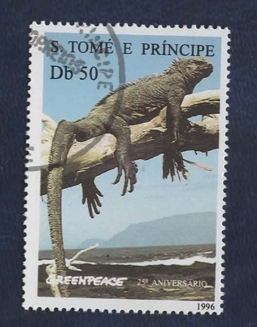 Fauna - Dieren - Varaan - S. Tomé E Príncipe - Db5 - (jr'96), Ophalen of Verzenden, Gestempeld, Dier of Natuur
