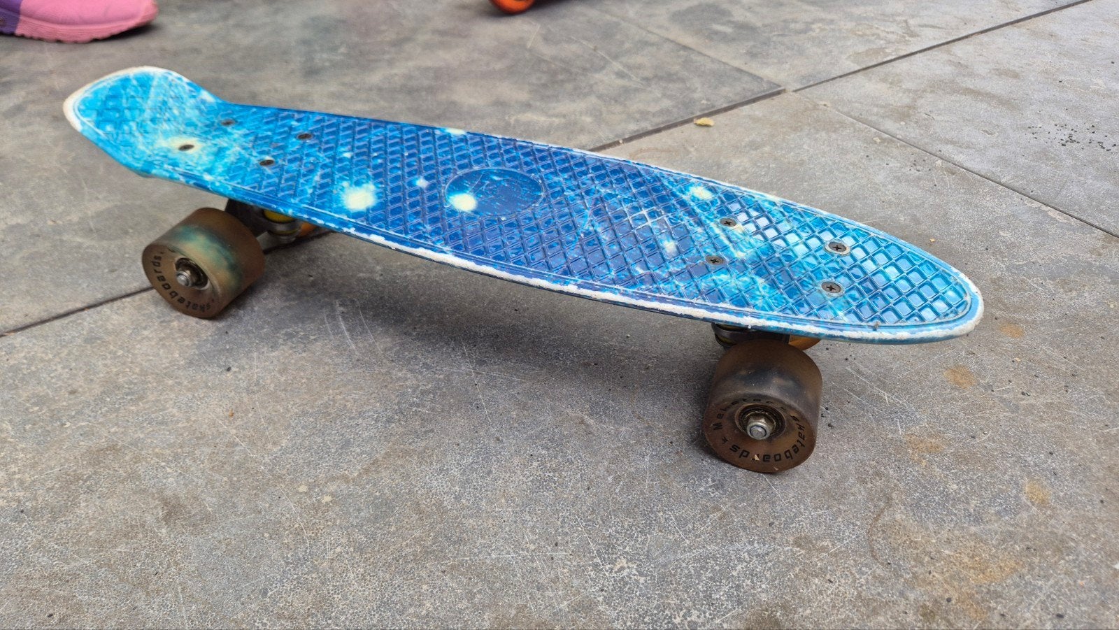 Blauw Penny Skateboard - Gebruikt, Sport en Fitness, Skateboarden, Ophalen, Gebruikt, Skateboard