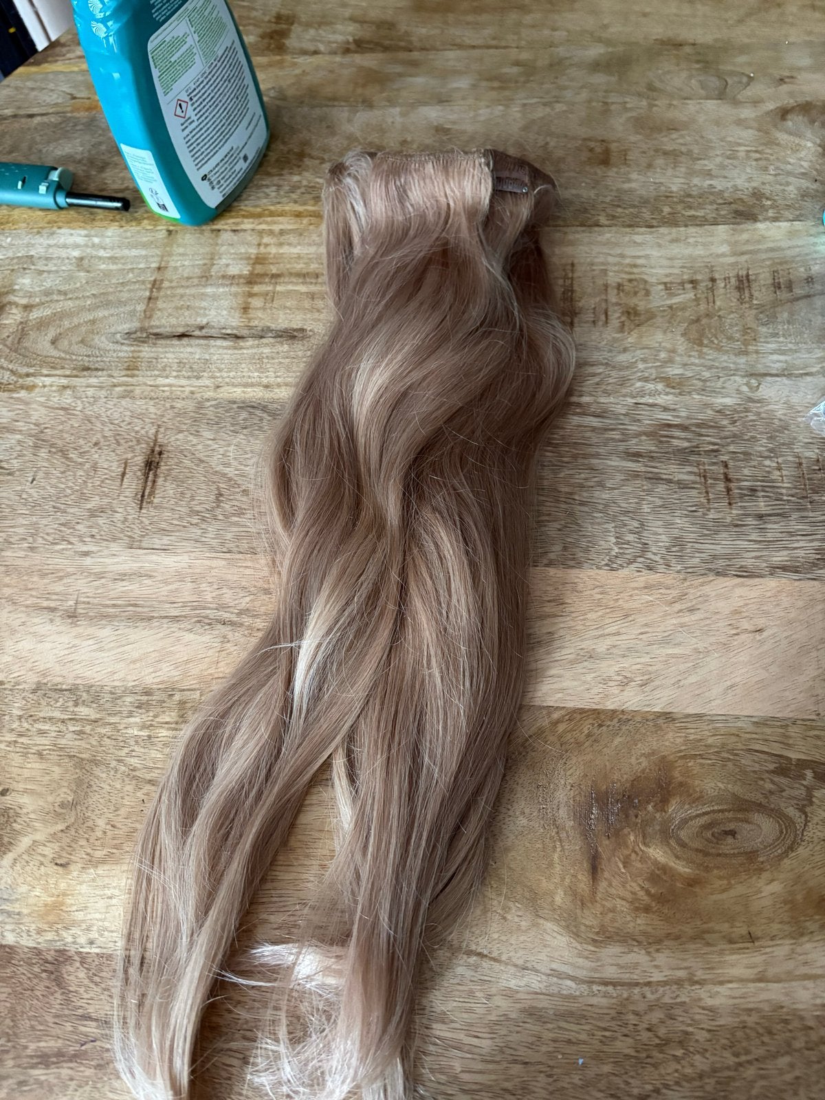 200g Clip-in Human Hair Extensions - 3 Banen, 60cm, Ophalen, Gebruikt, Pruik of Haarverlenging