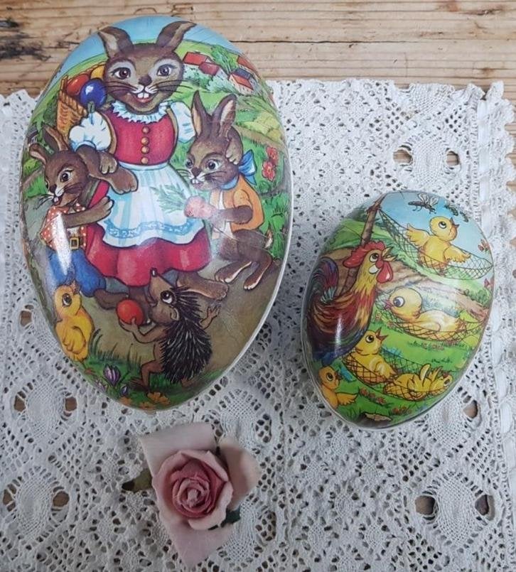 SALE 2 candy containers, haas, egel, haan, kuikens, PASEN, Diversen, Pasen, Gebruikt, -, -, Ophalen of Verzenden