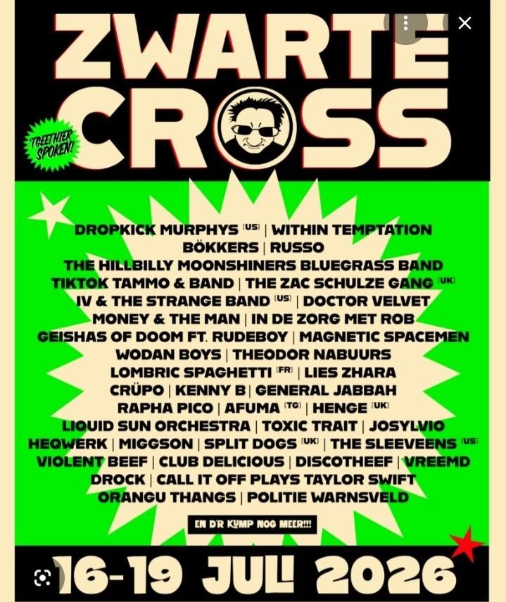 1 kaart zwarte cross vrijdag, Drie personen of meer