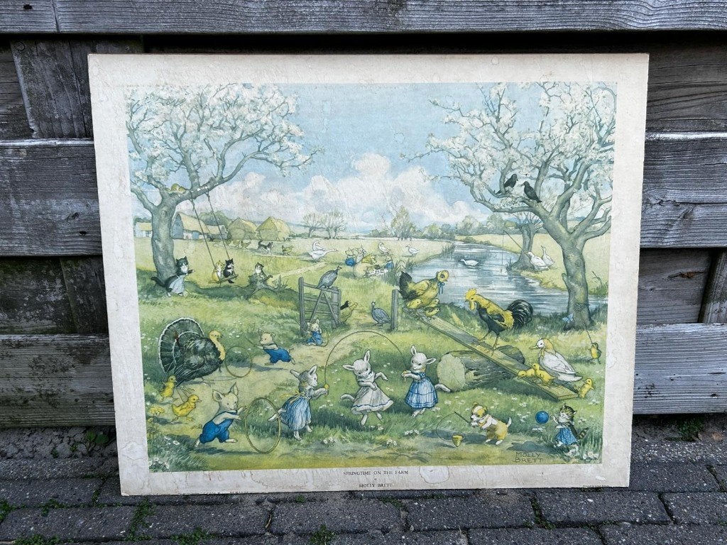 Lente op de boerderij (Molly Brett), Antiek en Kunst, Ophalen of Verzenden, Aardrijkskunde