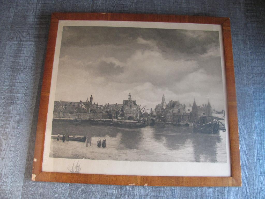 Johannes Graadt van Roggen (1867-1959) - Delft, Antiek en Kunst, Kunst | Etsen en Gravures, Ingelijst, 81 cm, Ets, Stadsgezicht
