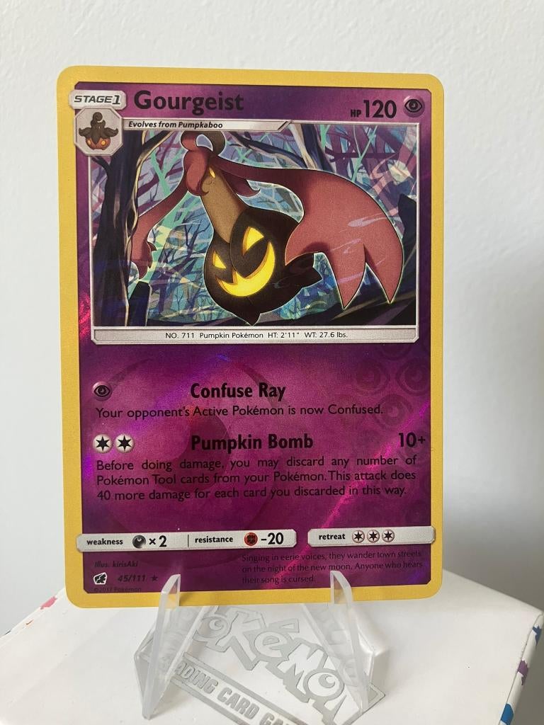Gourgeist 45/111 - Crimson Invasion - Reverse Holo, Ophalen of Verzenden, Zo goed als nieuw, Losse kaart, Foil