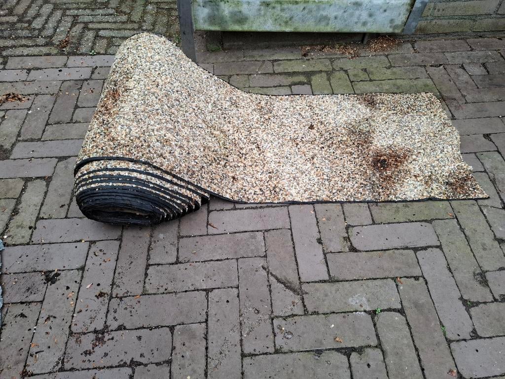 Grindrol voor afdekken vijverrand - Gebruikt, Ophalen, Gebruikt