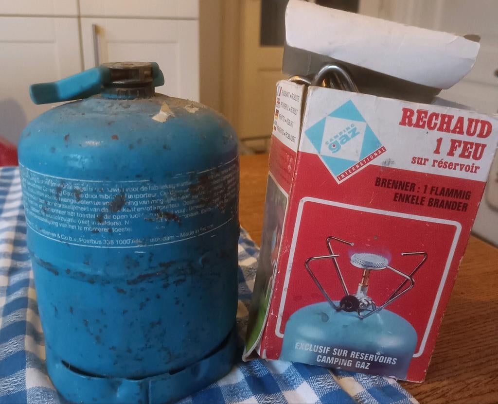 Campinggaz 1 pitter met klein tankje, Caravans en Kamperen, Ophalen