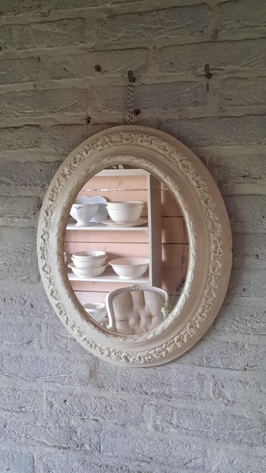 oude spiegel (nuzzelspul), Ophalen, Rechthoekig, Minder dan 50 cm, Minder dan 100 cm