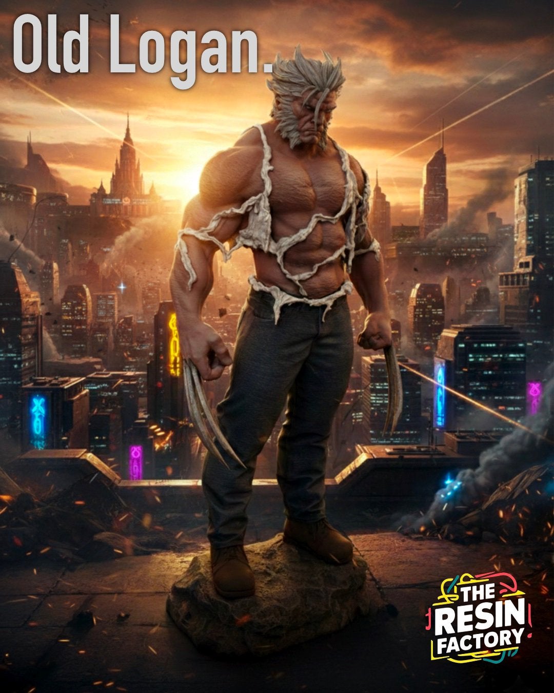 OLD LOGAN - handpainted, Verzamelen, Ophalen of Verzenden, Zo goed als nieuw, Fantasy