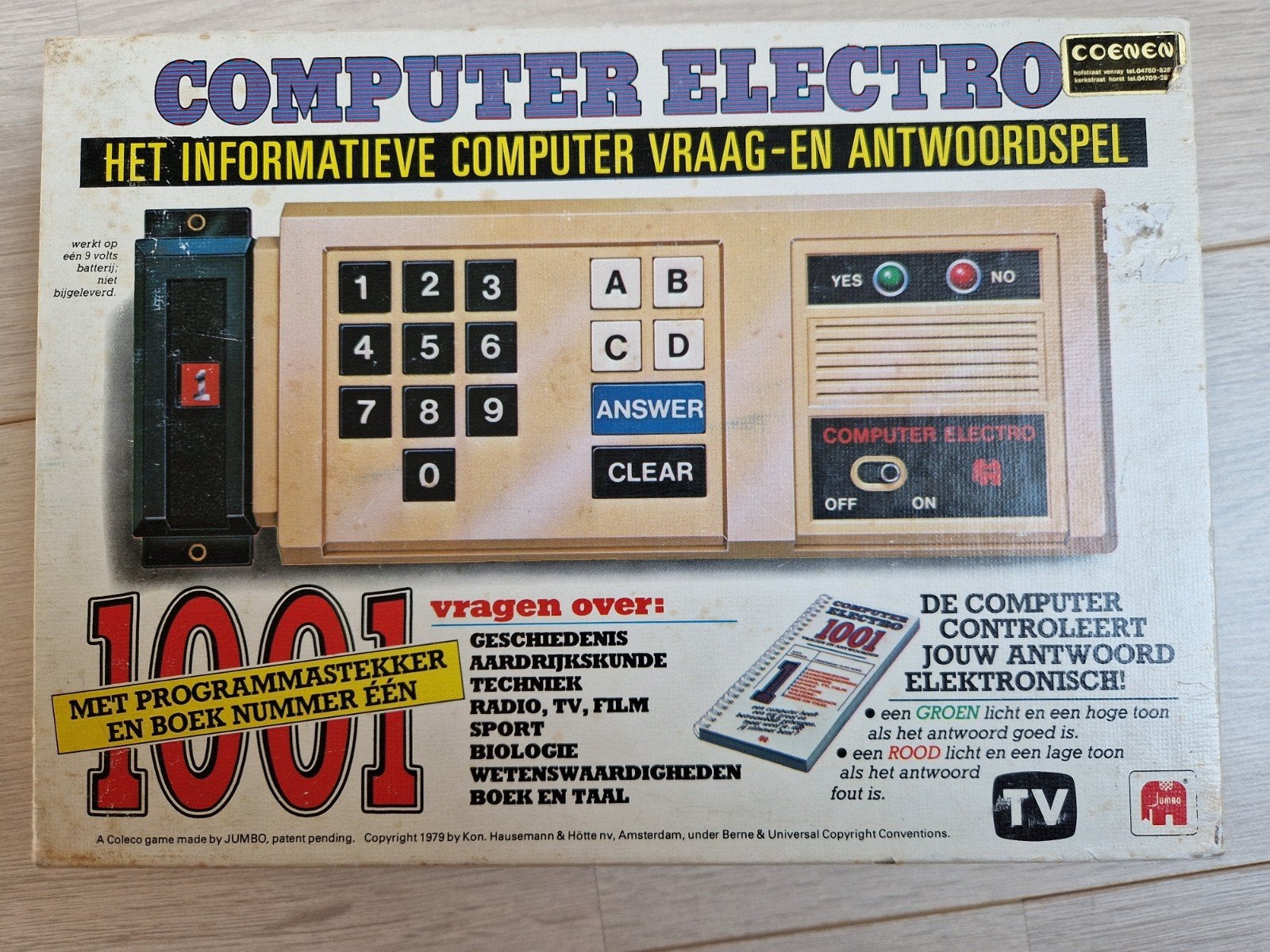 1979 computer electro 1001 vragen en antwoorden jumbo retro, Ophalen of Verzenden