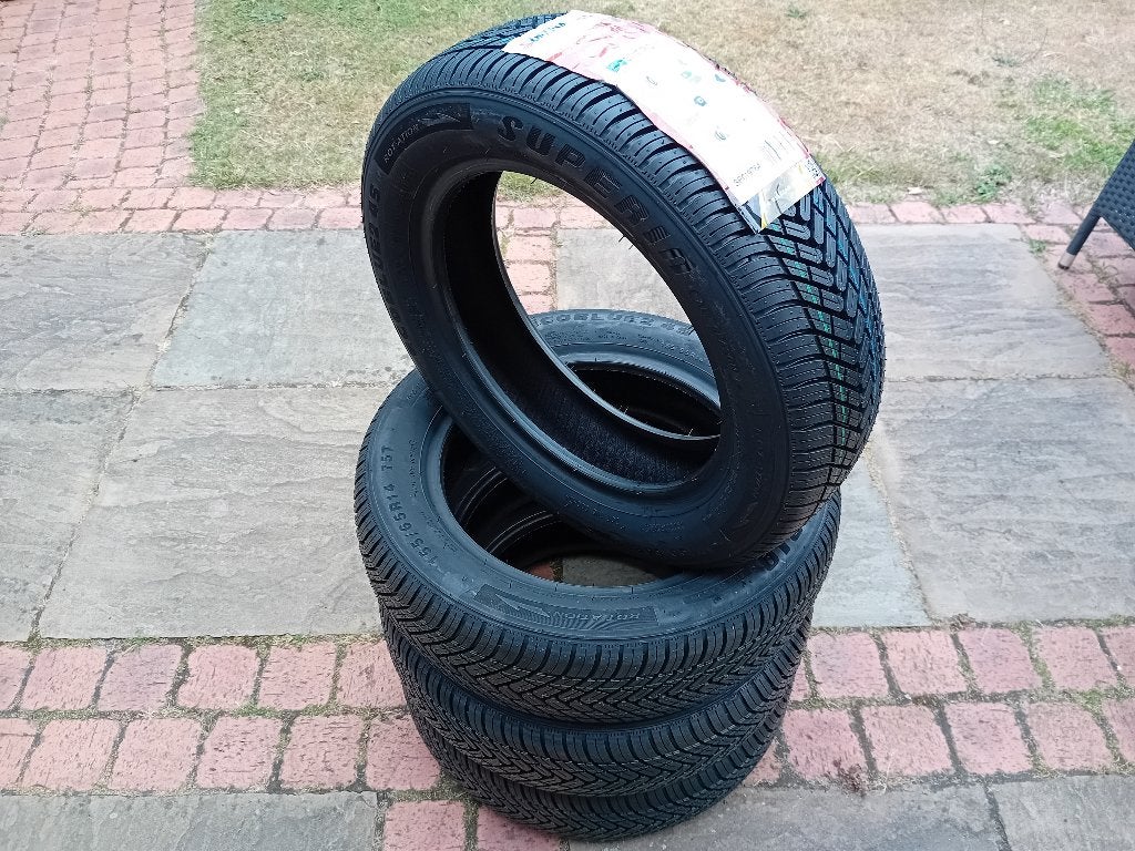 Set nieuwe all weather banden 155/65/14 C1 Aygo 107 !NiEUW!, Auto-onderdelen, Banden en Velgen, Ophalen, 14 inch, 155 mm, Nieuw