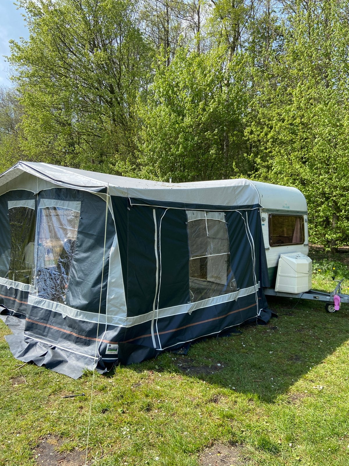 Hypercamp voortent voor caravan 390cm, Ophalen of Verzenden, Zo goed als nieuw, Polyester, Overige merken