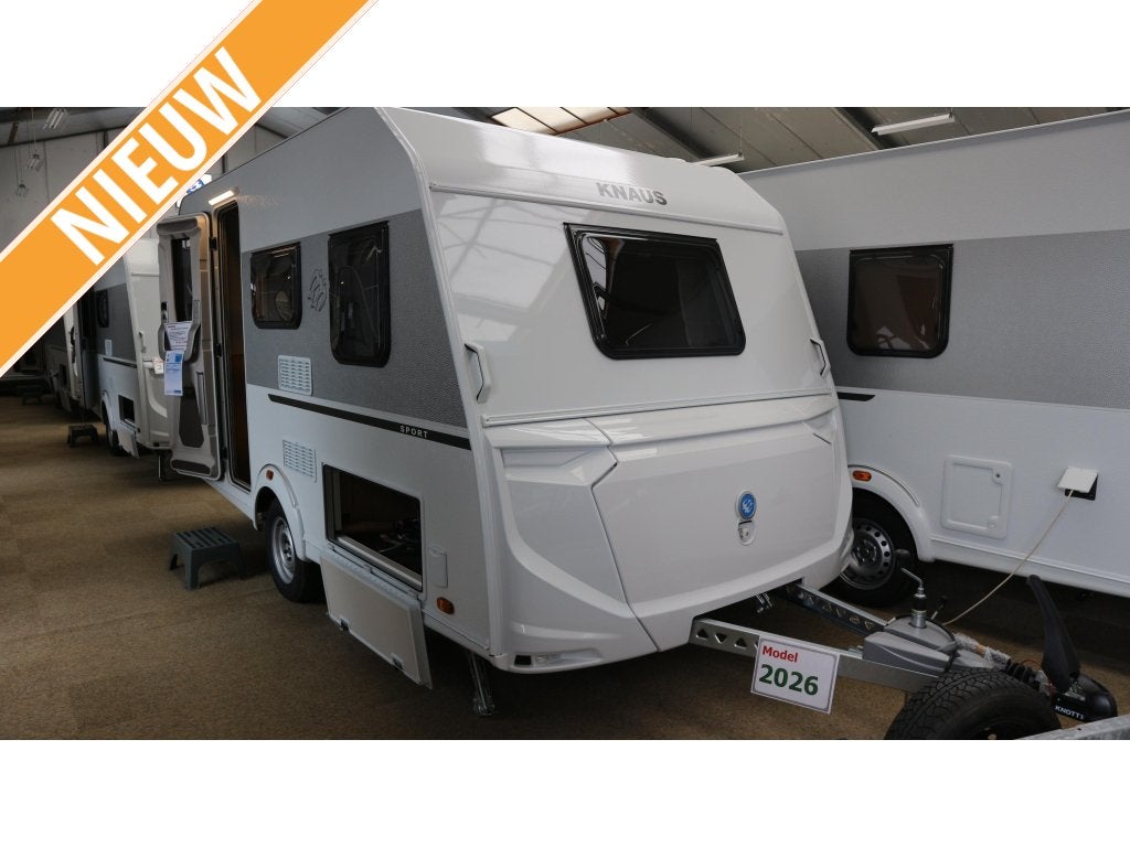 Knaus Sport 400 QD prijs incl div opties, Caravans en Kamperen, Bedrijf, Treinzit, Tot en met 3, 4 tot 5 meter