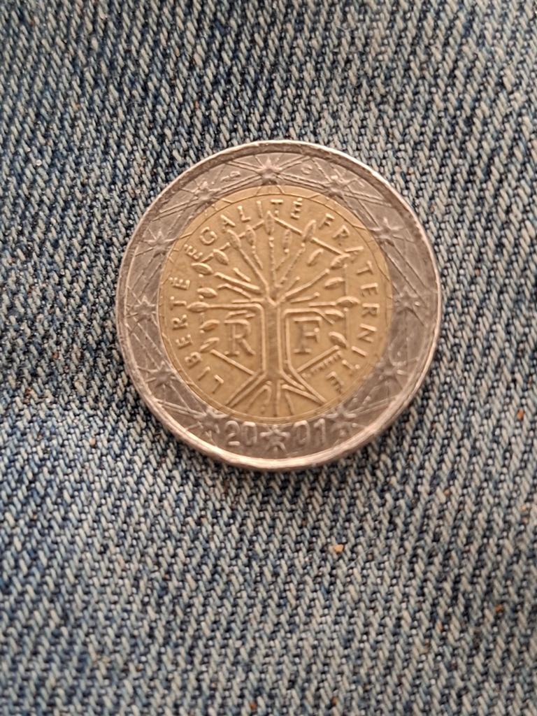 2 Euro munt Frankrijk 2001, Postzegels en Munten, Munten | Europa | Euromunten, Ophalen of Verzenden, Frankrijk, 2 euro, Losse munt