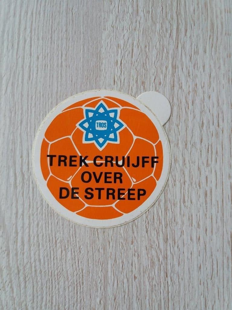 sticker TROS trek CRUIJFF over de streep, Ophalen of Verzenden, Zo goed als nieuw, Film, Tv of Omroep