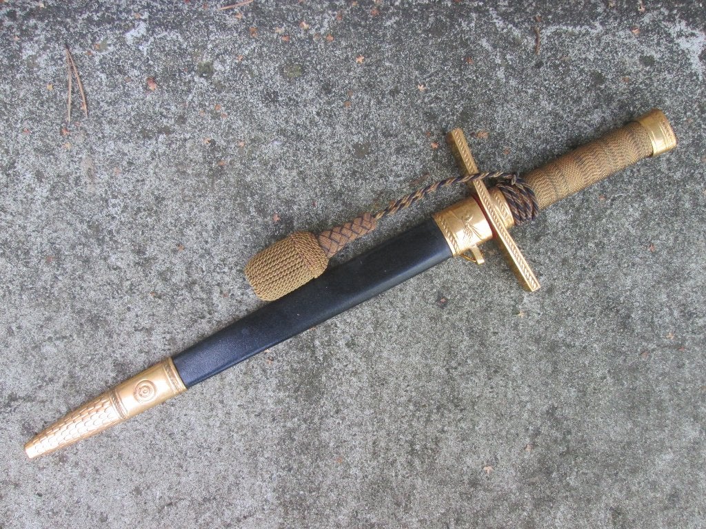 Zweedse dolk ponjaard Zweedse luchtmacht met troddel TOP., Verzamelen, Ophalen of Verzenden, Landmacht, Nederland, Mes of Dolk