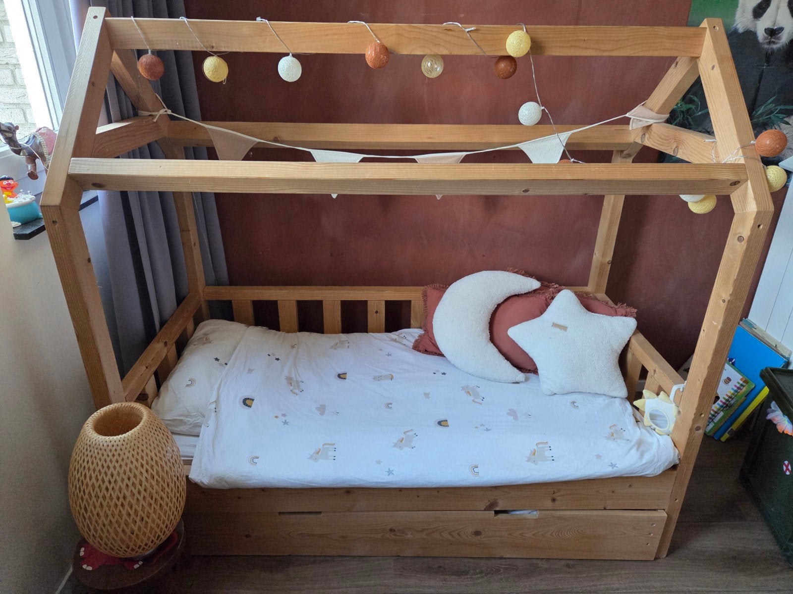 Peuterbed Boomhut-stijl 160x80 cm met ladekast, 70 tot 85 cm, 140 tot 160 cm, Zo goed als nieuw, Ophalen