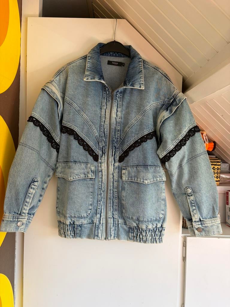 Spooq spijkerjas maat s zgan, Ophalen of Verzenden, Zo goed als nieuw, Maat 38/40 (M), Blauw