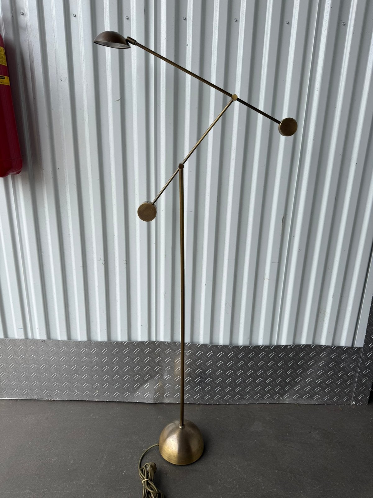 Vintage messing vloerlamp | Sölken Leuchten jaren ‘70, Ophalen, Sölken Leuchten vintage messing, Zo goed als nieuw, Metaal