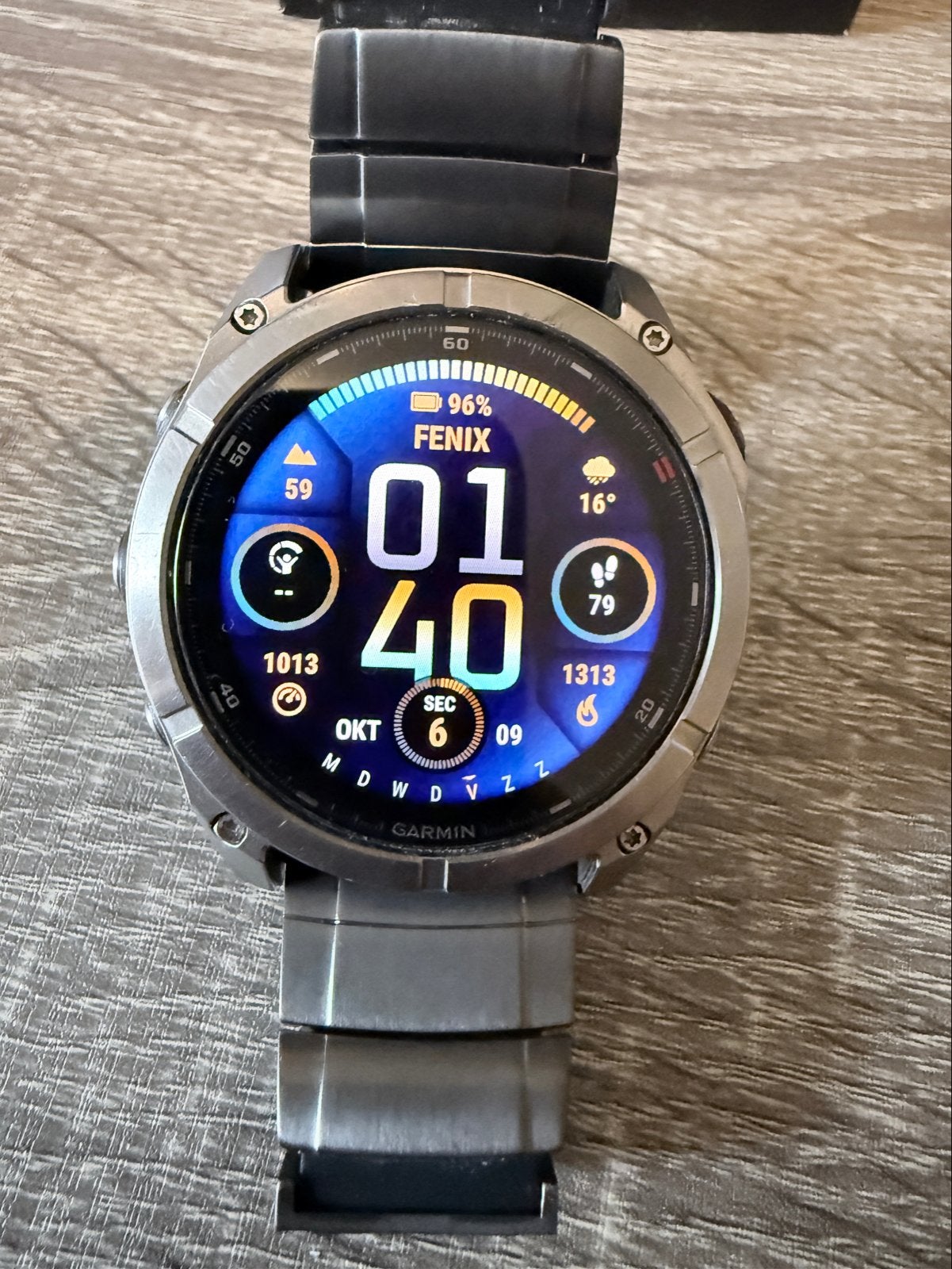 Garmin Fenix 8 Pro Titanium Saffierglas + 7 bandjes, Zwart, Ophalen of Verzenden, Zo goed als nieuw, Waterdicht