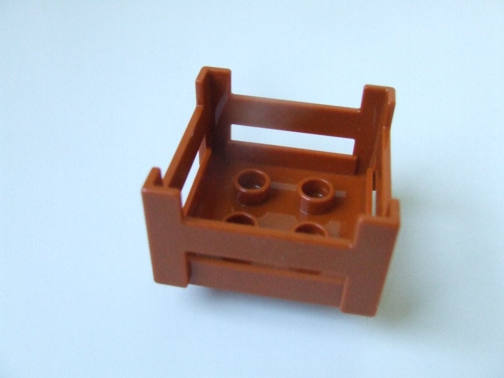 Donkeroranje Duplo-container, houten krat, Ophalen of Verzenden, Zo goed als nieuw, Accessoire, Duplo