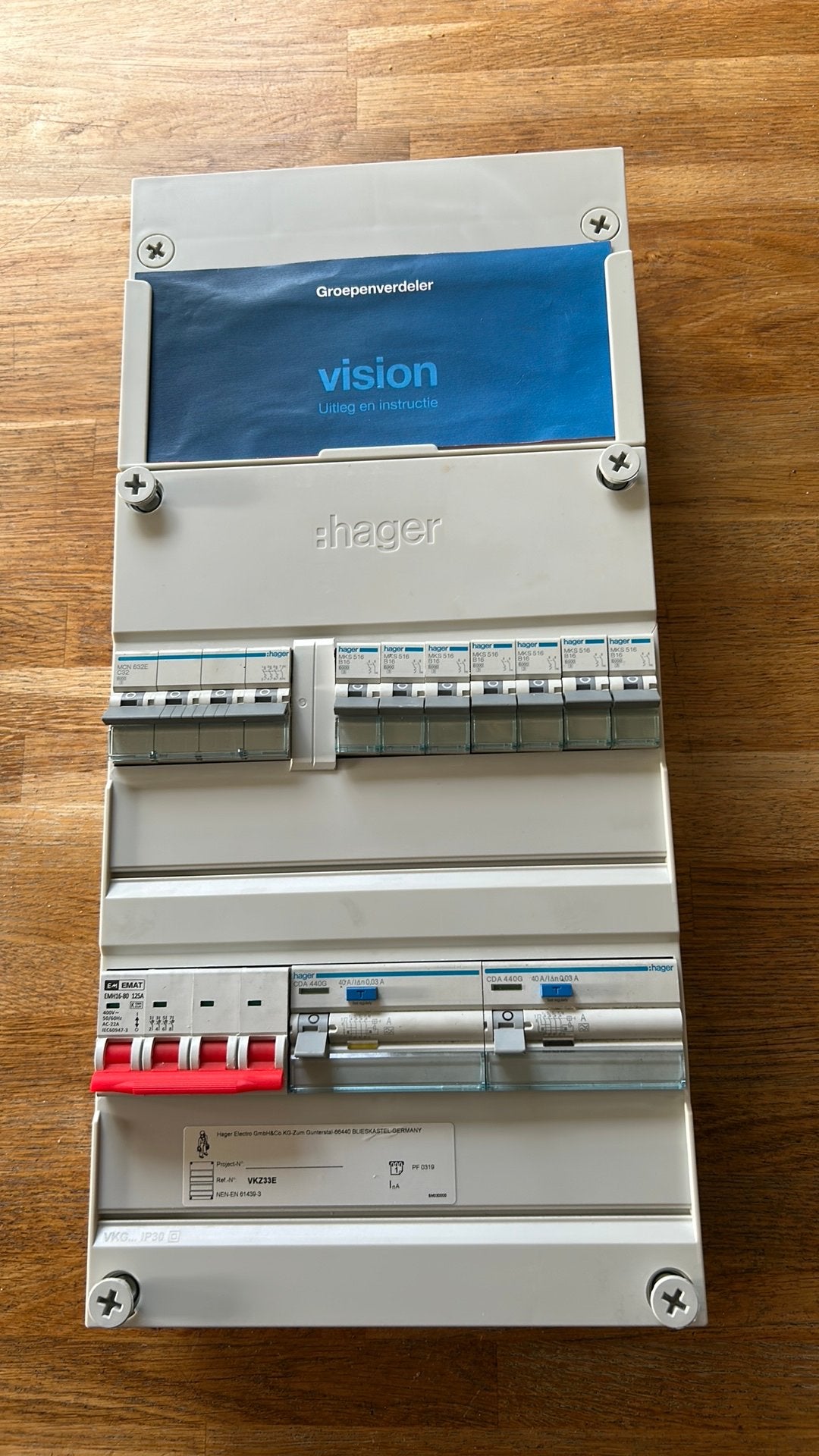 Hager Vision 3 fase groepenkast, Ophalen of Verzenden, Zo goed als nieuw, Overige typen