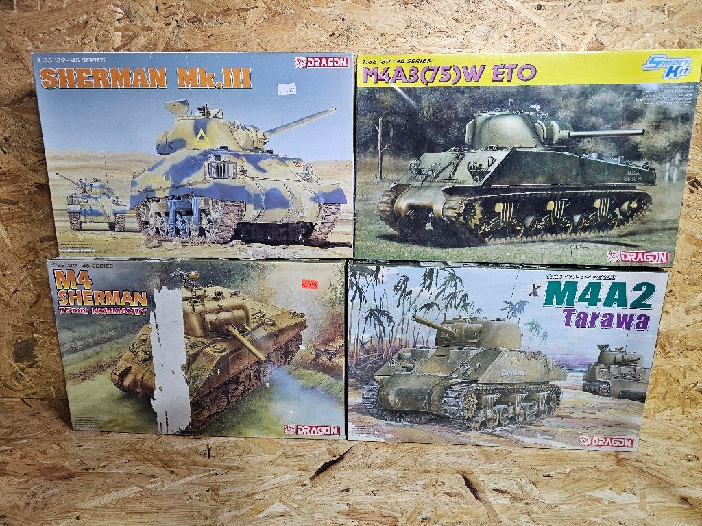 4x Dragon modelbouw tank, Overige merken, Gebruikt, Tank, 1:32 tot 1:50