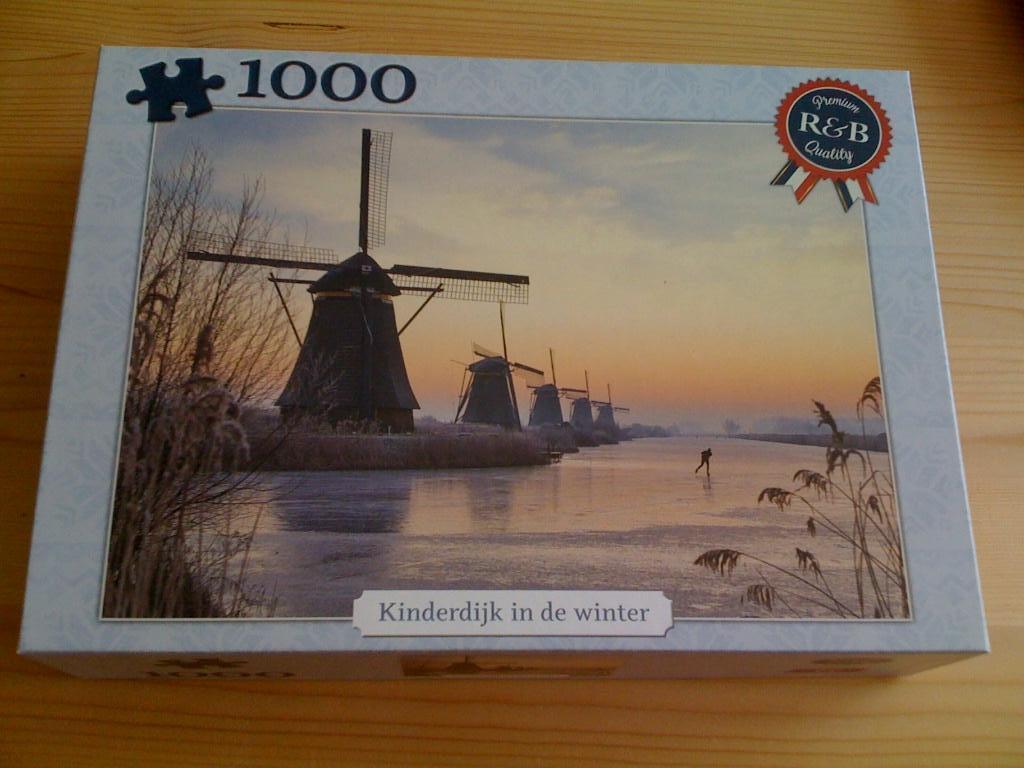 Kinderdijk in de Winter, Ophalen of Verzenden, 500 t/m 1500 stukjes, Zo goed als nieuw, Legpuzzel