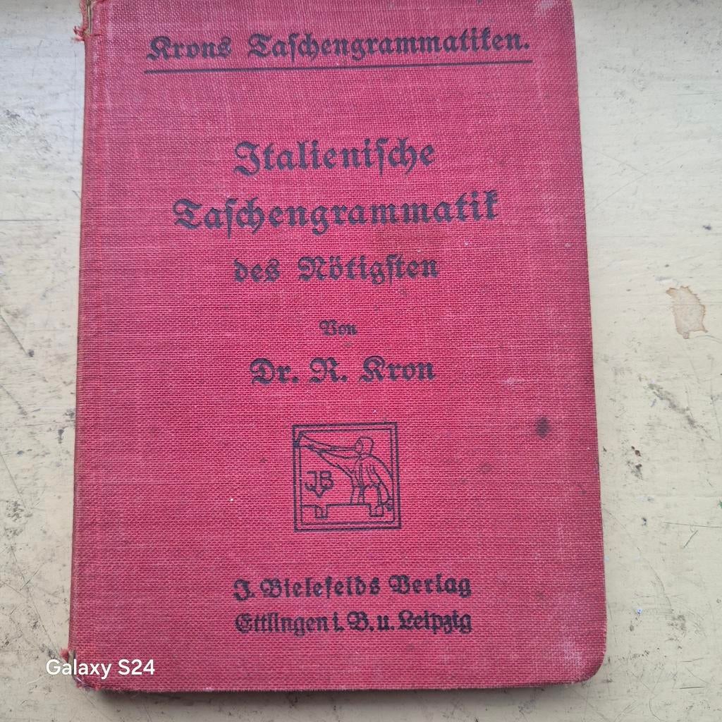 Italiaans grammatica Zakboekje - Dr. R. Kron (1908), Gelezen, Duits (over Italiaanse grammatica), Non-fictie, Verzenden