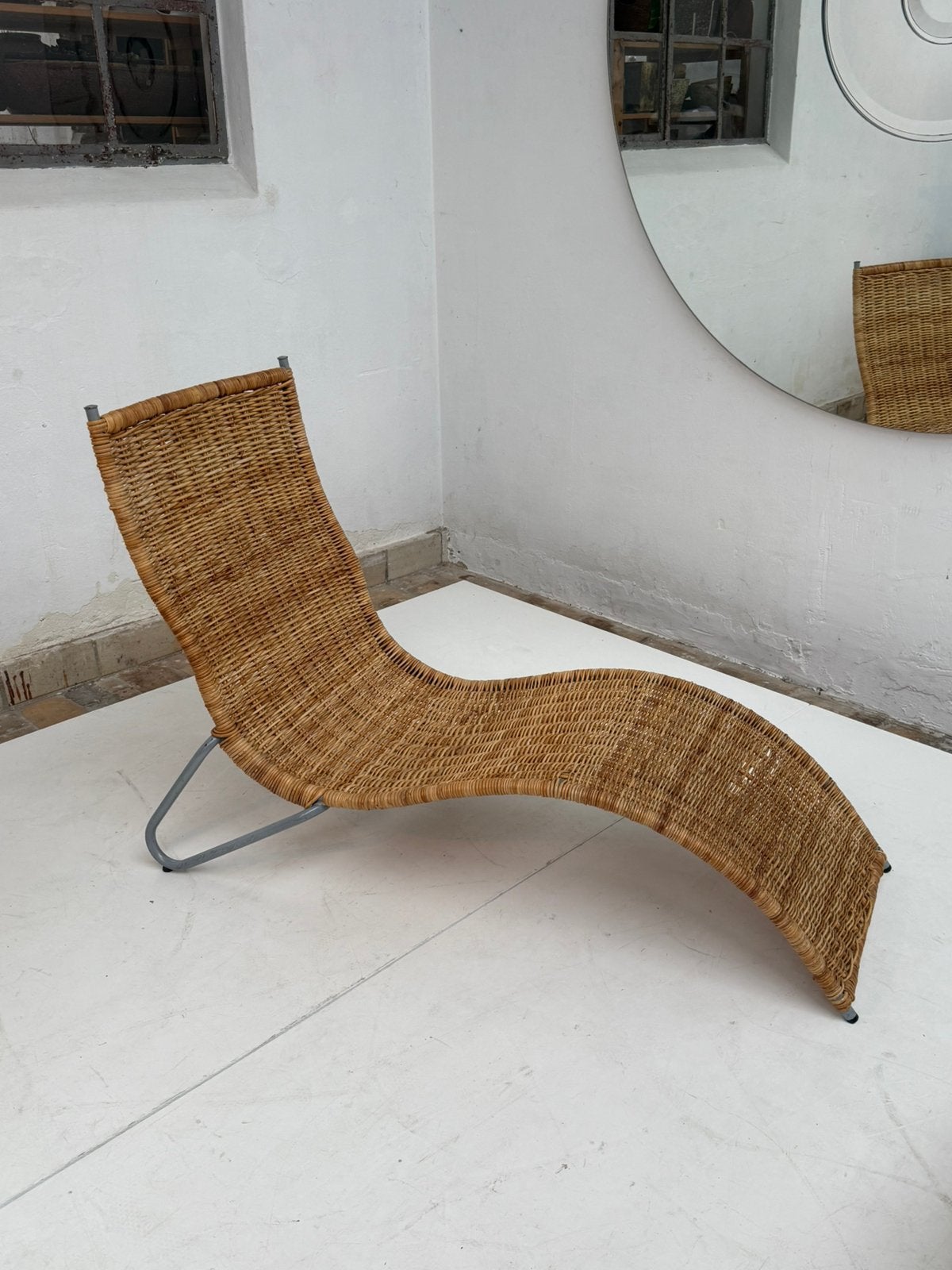 Vintage 90’s Ikea Karlslund Chaise Longue NURIGARAGE SALE, Ophalen, Gebruikt, Rotan