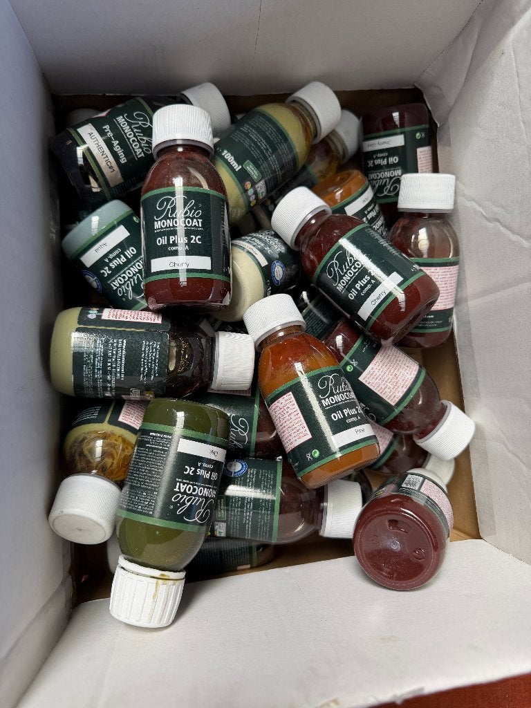 PARTIJ 28x Rubio Monocoat Pre-Aging + Oil Plus 2C 100ml, Nieuw, Ophalen of Verzenden, Lak, Minder dan 5 liter