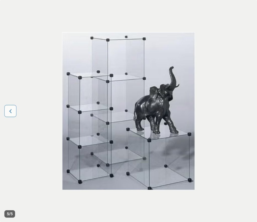 Manutan vitrine 18 glasplaten 39x39cm met 40 verbindingsstuk, Ophalen, Met plank(en), Elandlaan 2, 3734 CP Den Dolder, Minder dan 100 cm