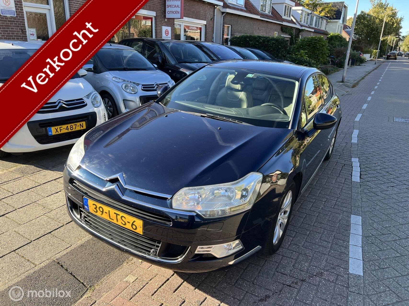 Citroen C5 1.6 THP Exclusive,leer, pdc, Voorwielaandrijving, Euro 5, 15 km/l, Blauw